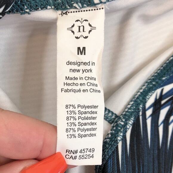 NWOT Nanette Lepore Activewear Celestial Striped Equator Crop Tights Leggings M - Picture 11 of 12